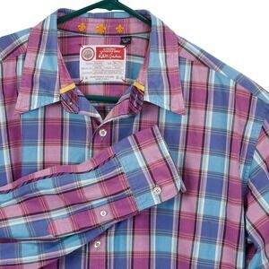 Robert Graham Shirt Men's XXL Pink Plaid The Freshly Laundered Button-up Shirt